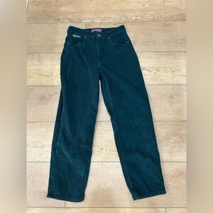 Empyre Pants Women Size 10 Green 90s Corduroy Skate Jeans Retro Y2K Baggy